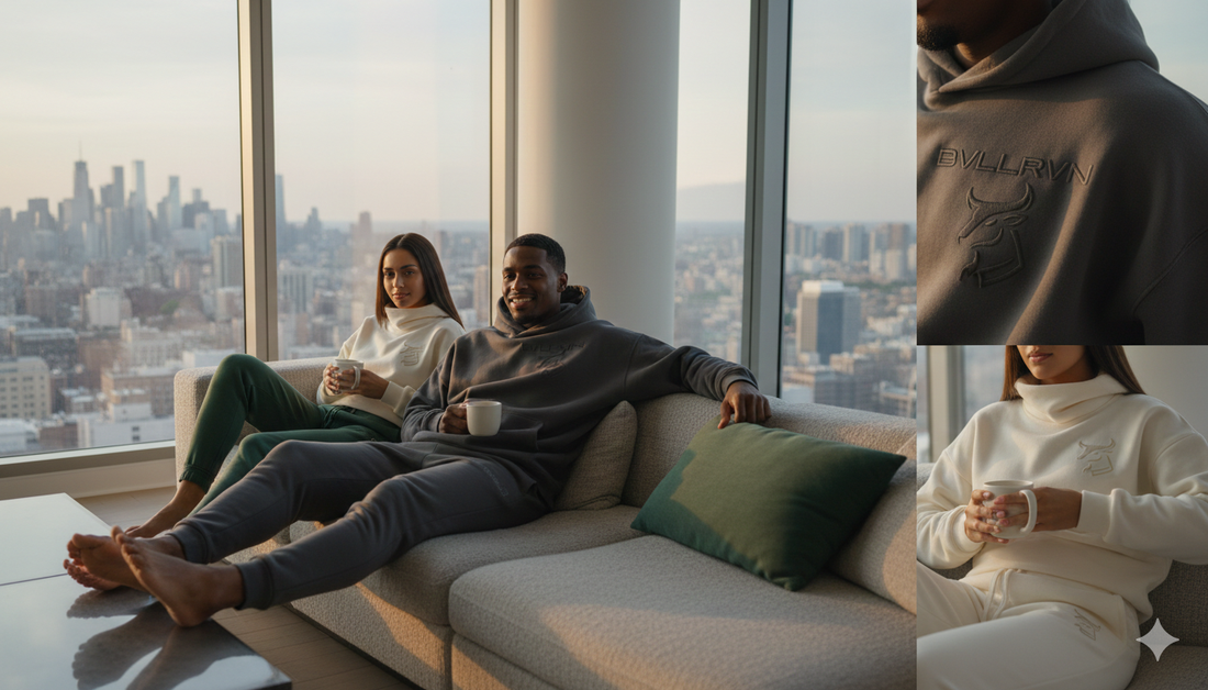 BVLLRVN loungewear at home